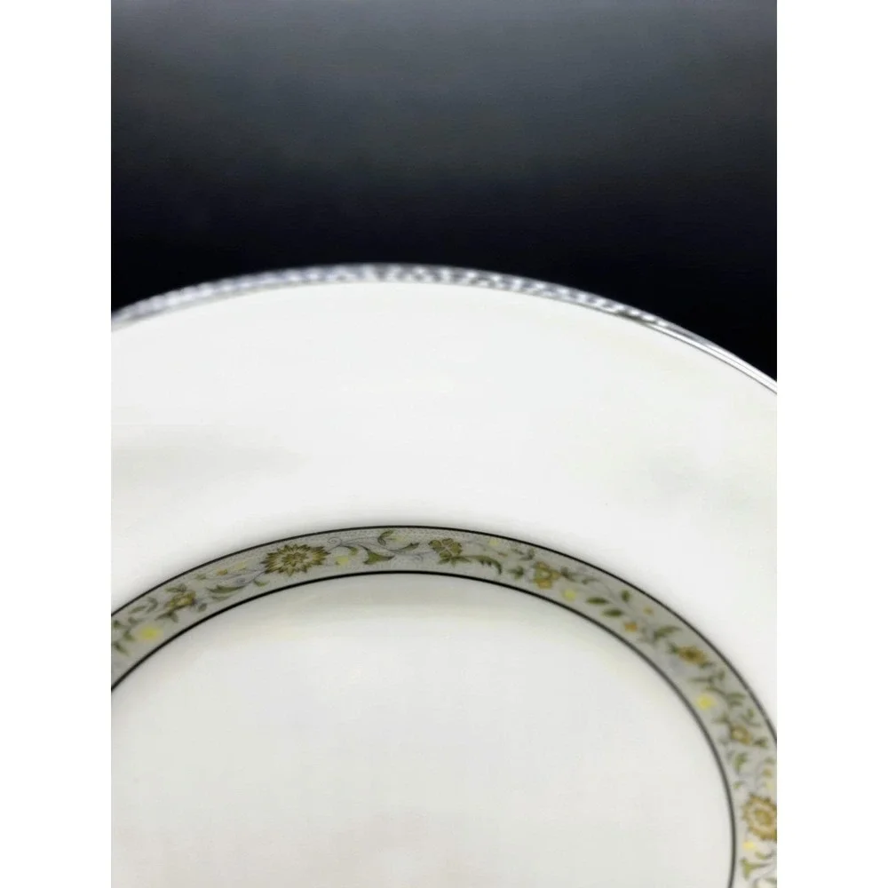 Set/8 Vintage Lenox Springdale Dinner Plate Platinum 10.5